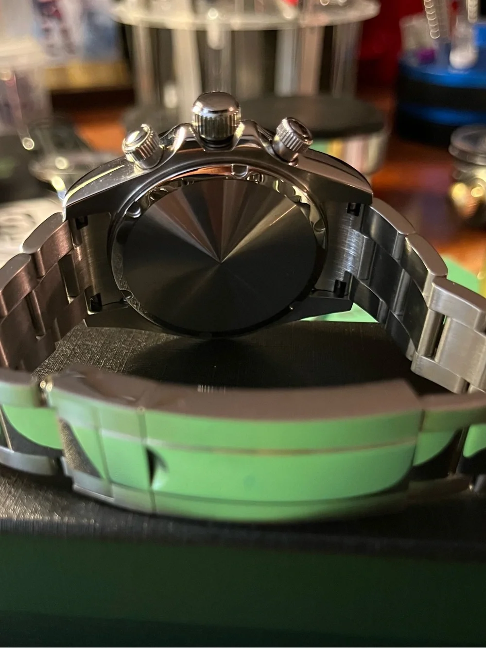 MIL SPEC Silver Stainless Steel Chronograph Watch